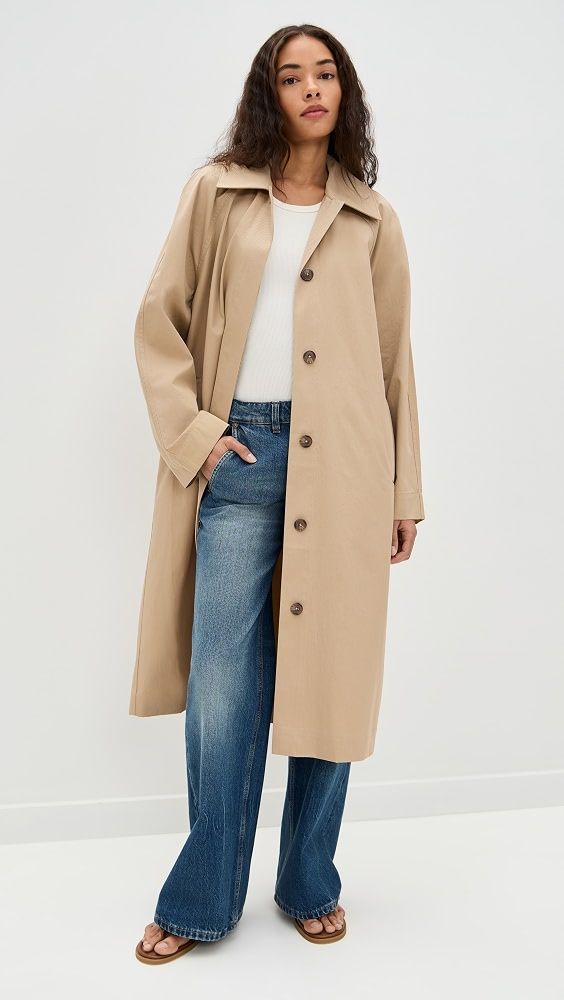 Leo Trench Coat - Dark Khaki