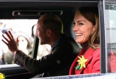 Kate Middleton wearing a daffodil