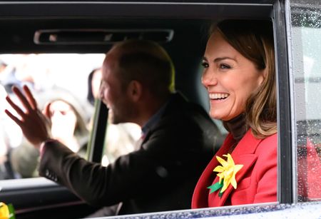 Kate Middleton wearing a daffodil