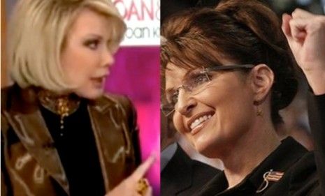 Joan Rivers and Sarah Palin: Rivers says her scheduled &amp;quot;Fox &amp;amp; Friends&amp;quot; appearance was scrapped because she had made anti-Palin remarks.