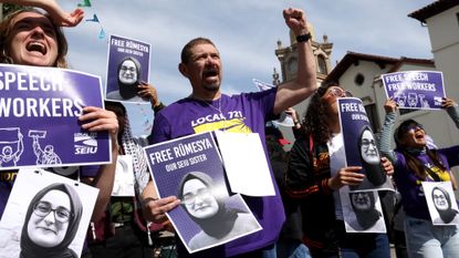 A protest for the release of Rumesya Ozturk
