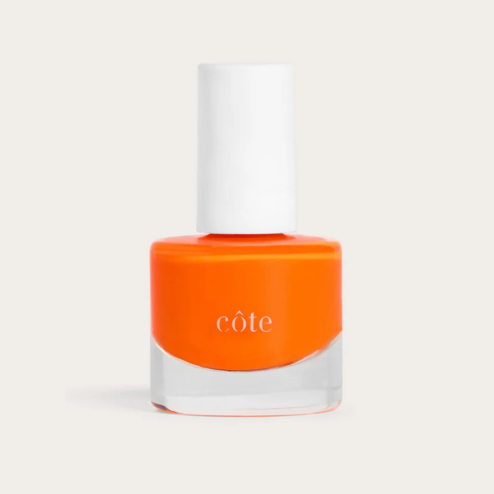 bright orange nail polish