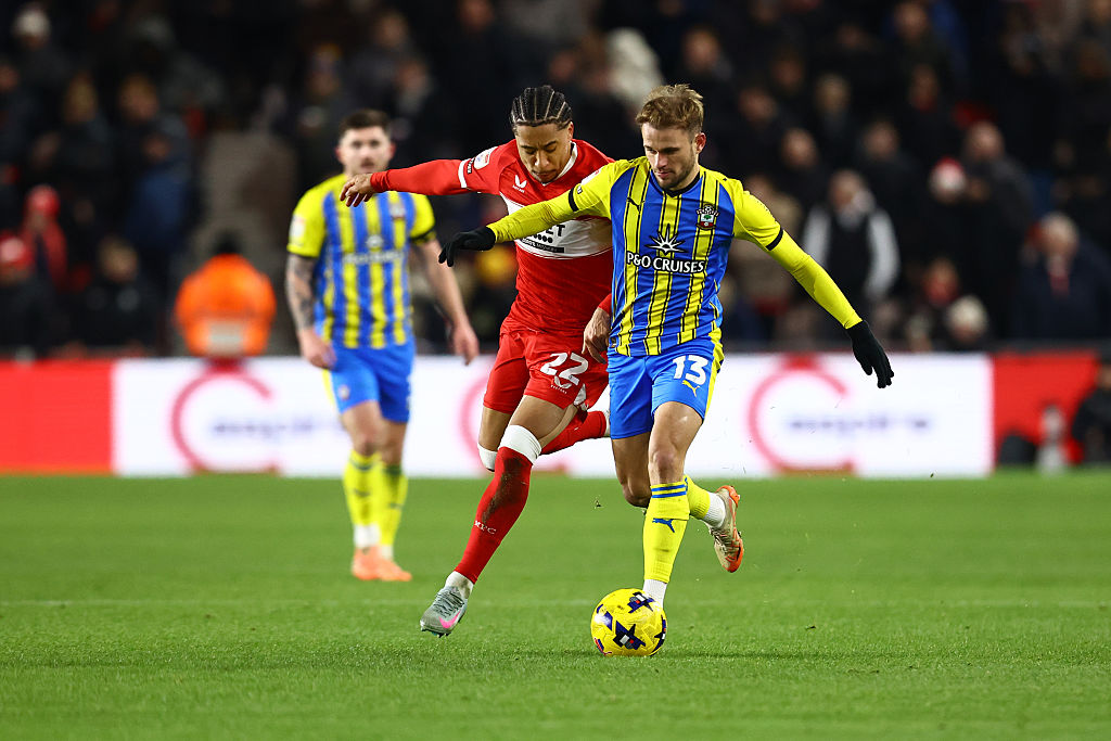 Middlesbrough in action against Southampton in January