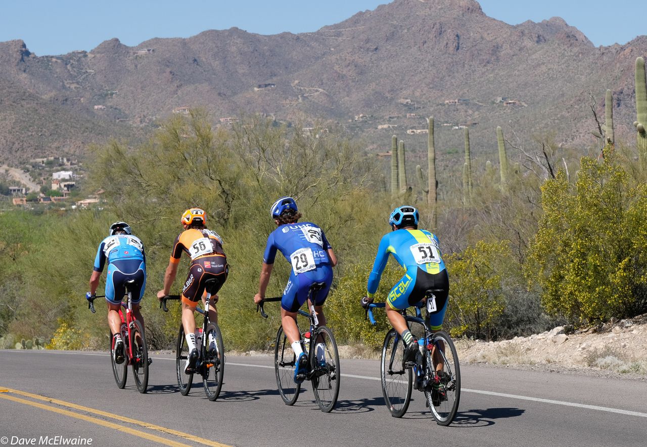 The leaders on the Anklam Rd. descent