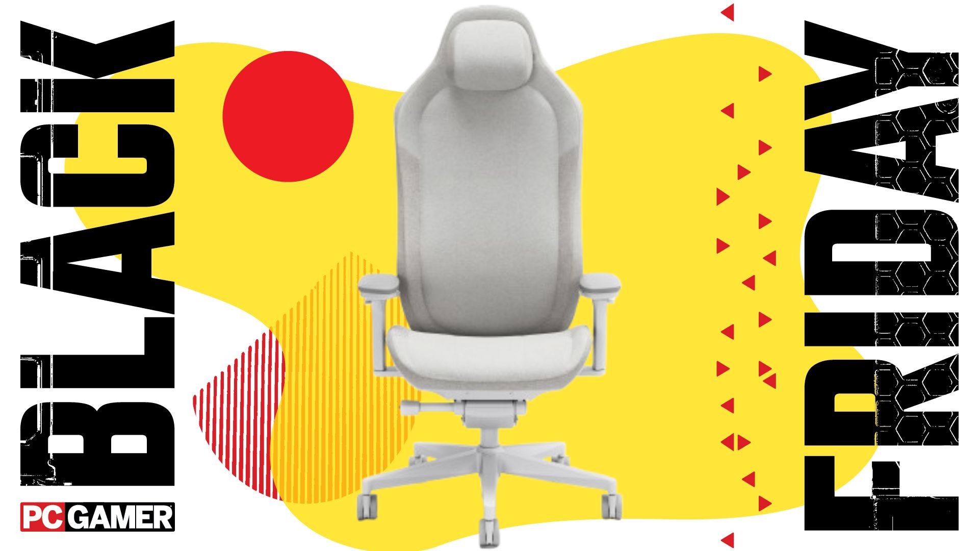 Fractal Design Refine gaming chair on a yellow background