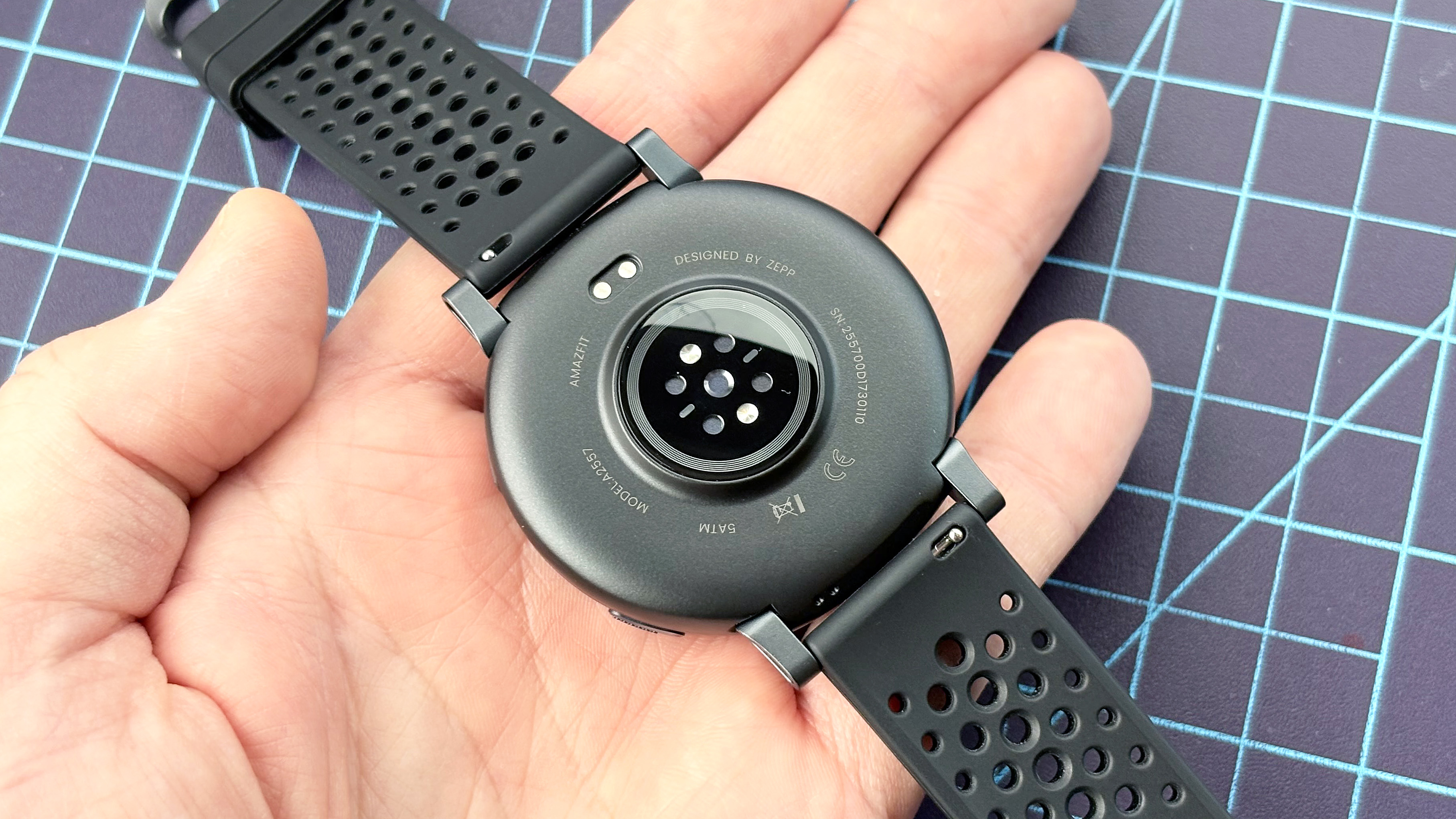 Close-up of the Amazfit Active Max on a user's wrist