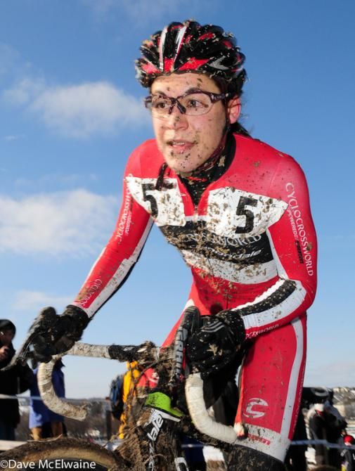 Crystal Anthony (Cyclocrossworld.com) appeared to be having her best championship race yet