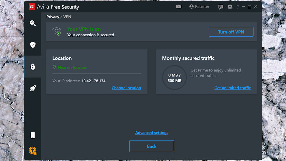 Avira Free Security VPN.