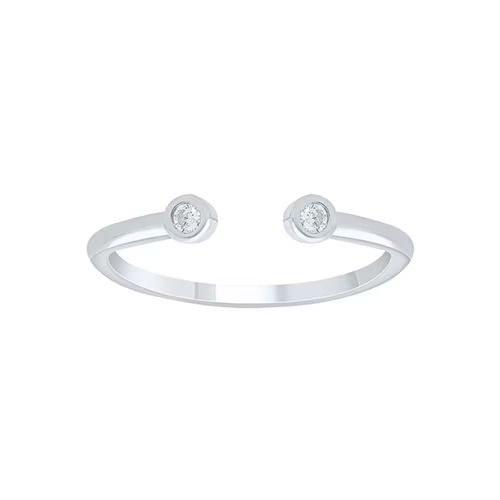 Fred Meyer Jewelers, Diamond Accented Open Ring in 10K White Gold