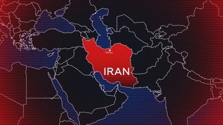 Map Indicating Iran in Conflict