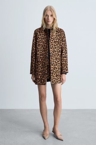 mango leopard print coat