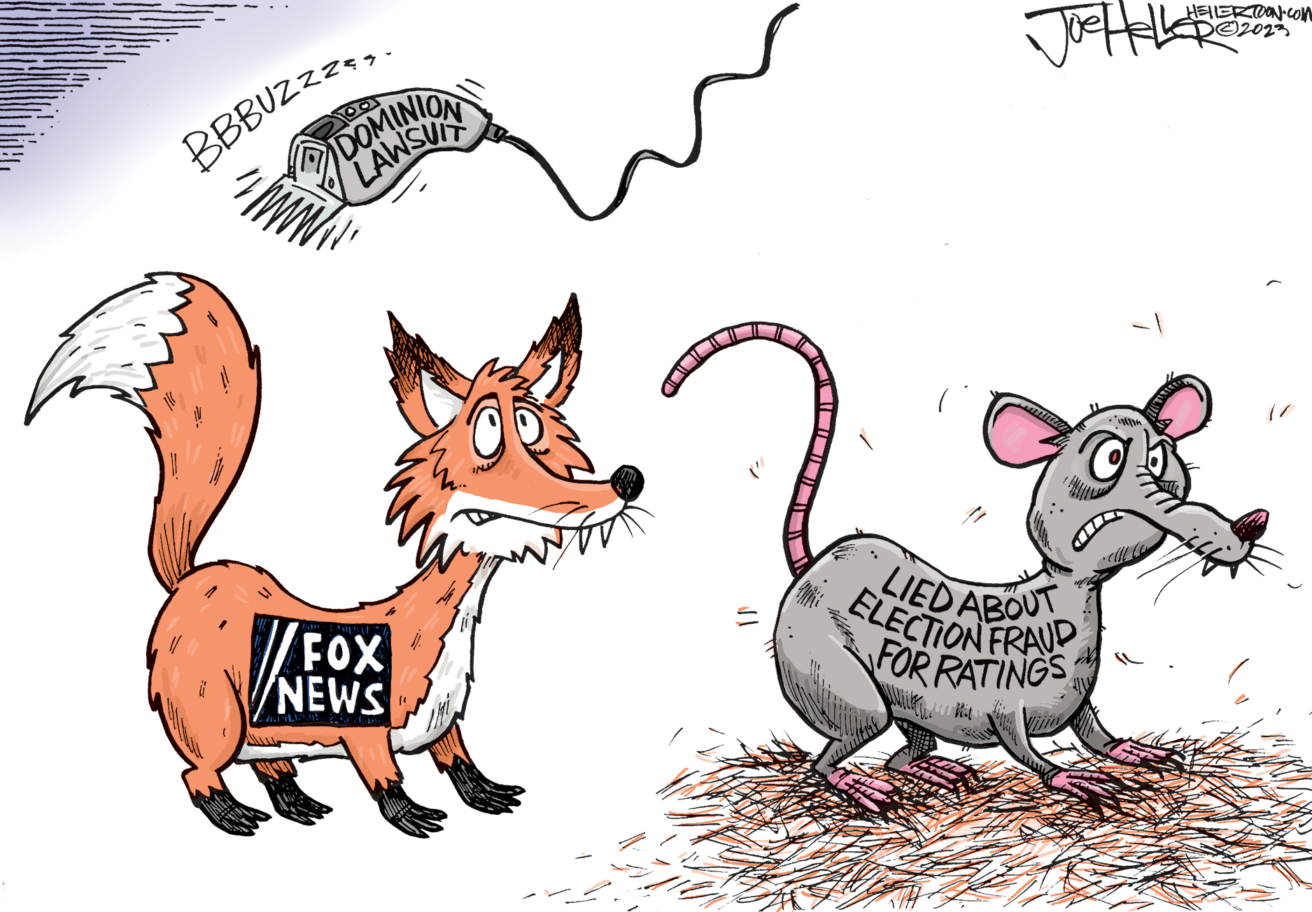 5 Hilarious Cartoons About The Fox News Dominion Scandal The Week