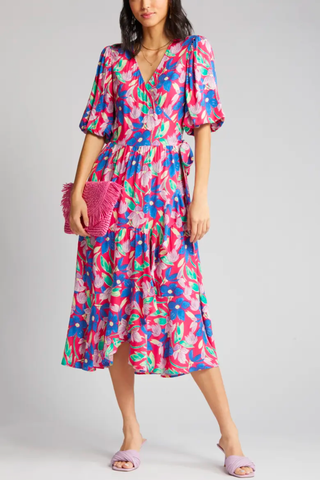 best summer dresses 2023 | Chelsea28 Floral Print Puff Sleeve Wrap Dress 