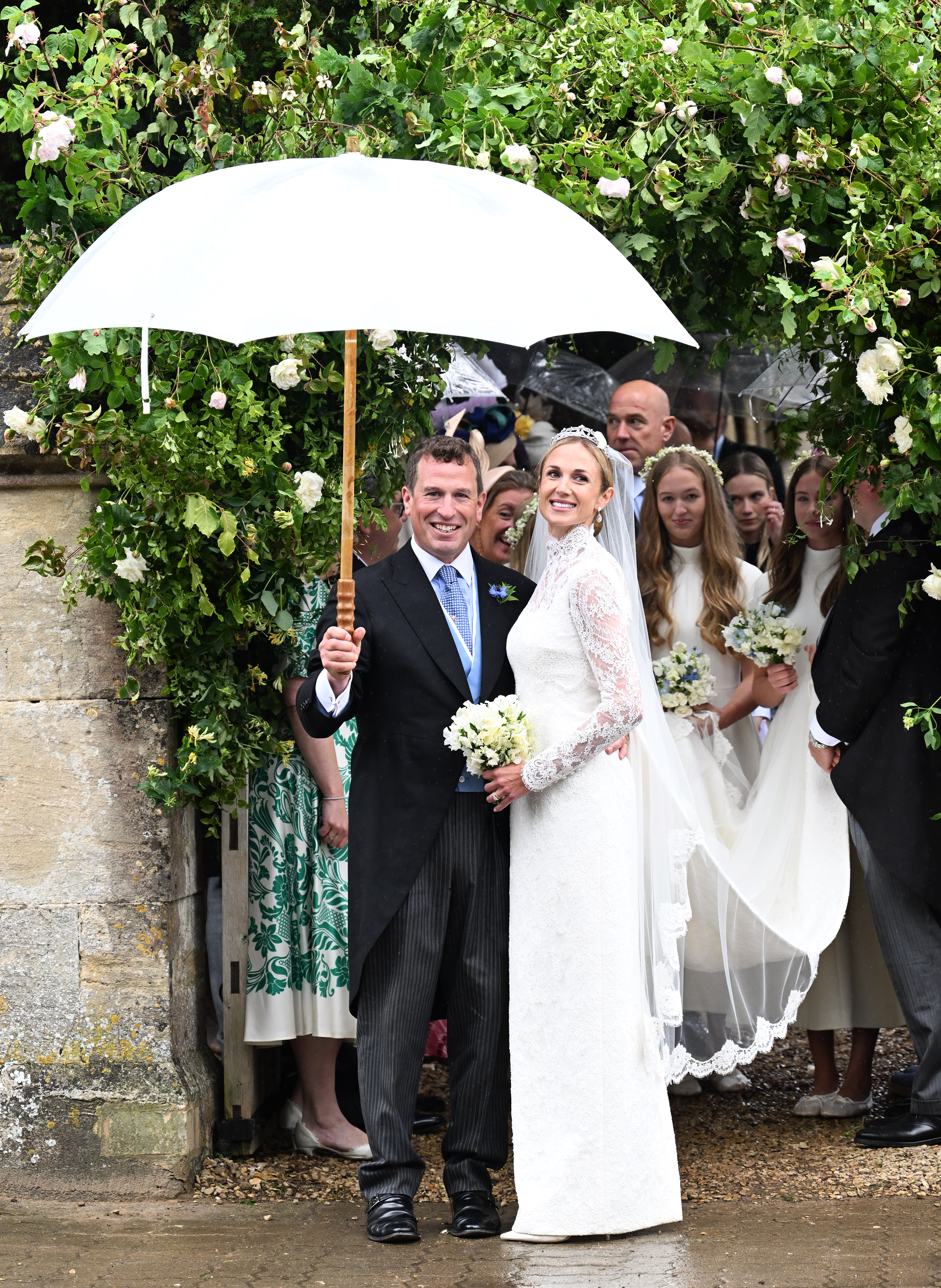 Harriet Sperling's royal wedding drew inspiration from Princess Kate and Pippa Middleton's bridal style, with all three wearing lace gowns with long sheer veils