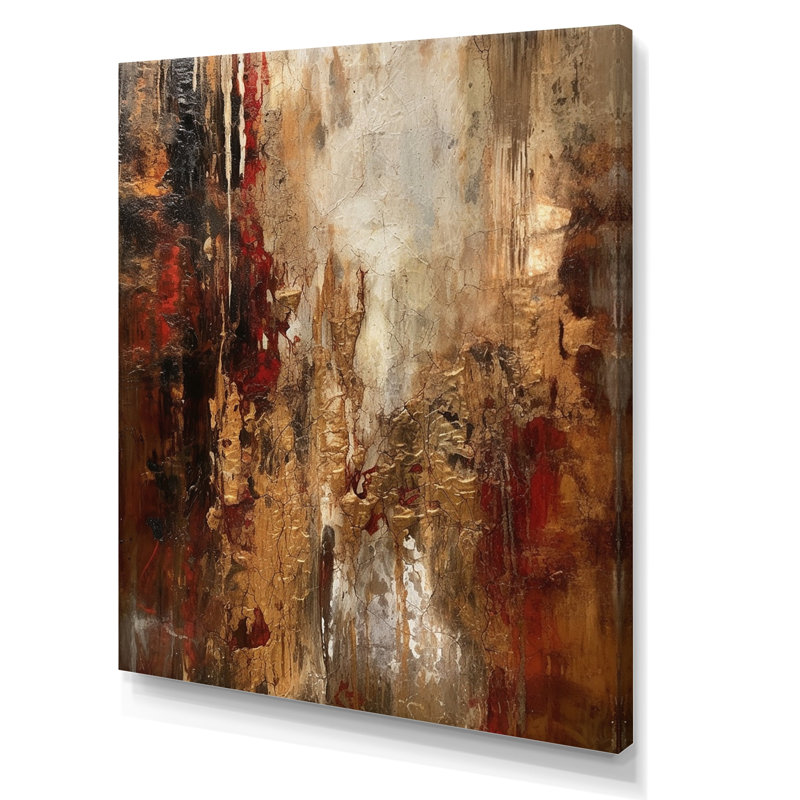 Wrought Studio&amp;trade; Ancient Italian Revelations in Gold and Red - Abstract Painting Canvas Prints &amp;amp; Reviews | Wayfair