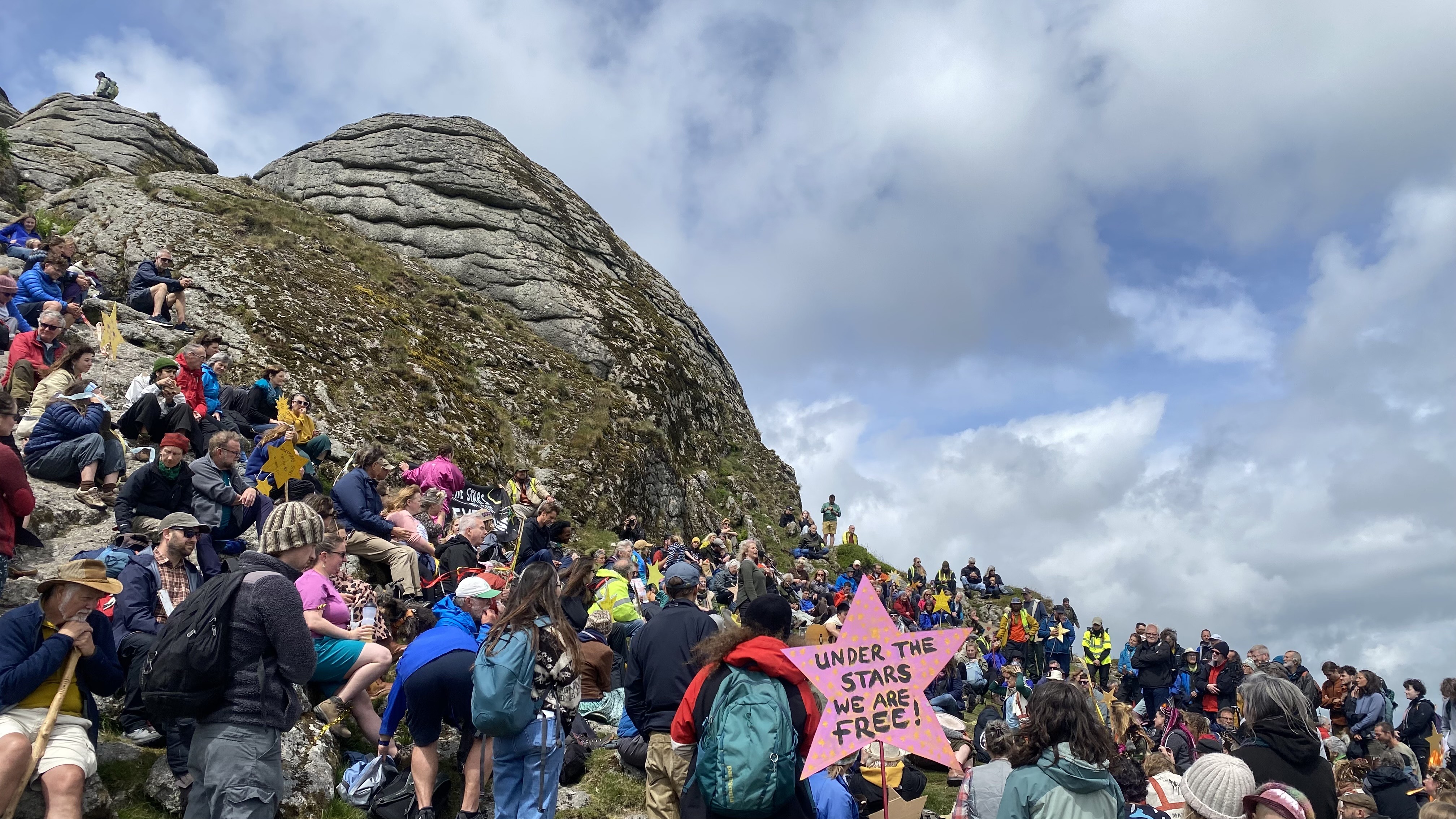 Speakers address Dartmoor rally after Supreme Court judges decide wild camping is a legal recreational act