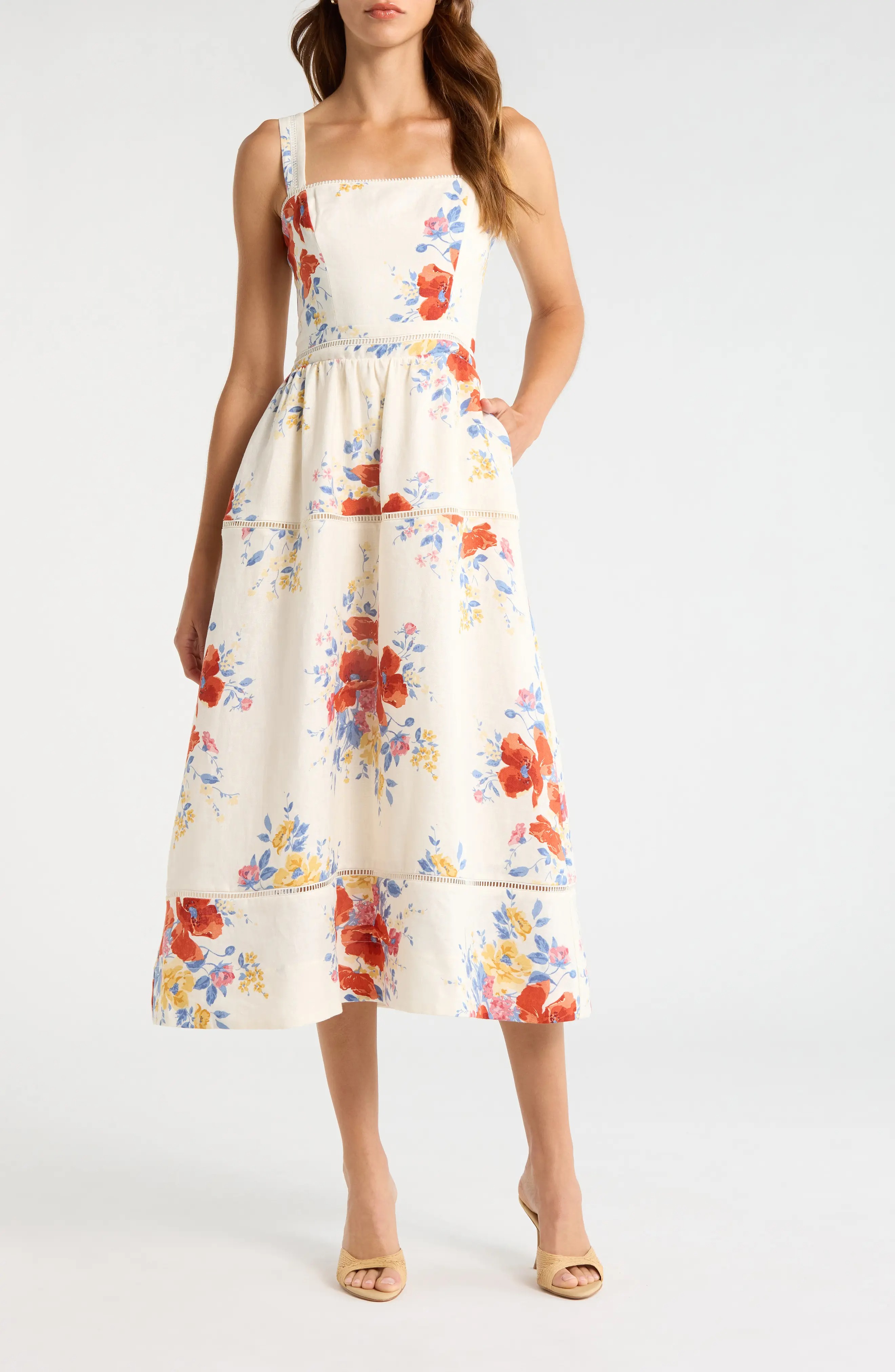 Reformation, Everett Linen Midi Sundress