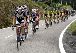 Giant-Shimano chases on stage nineteen of the 2014 Tour of Spain