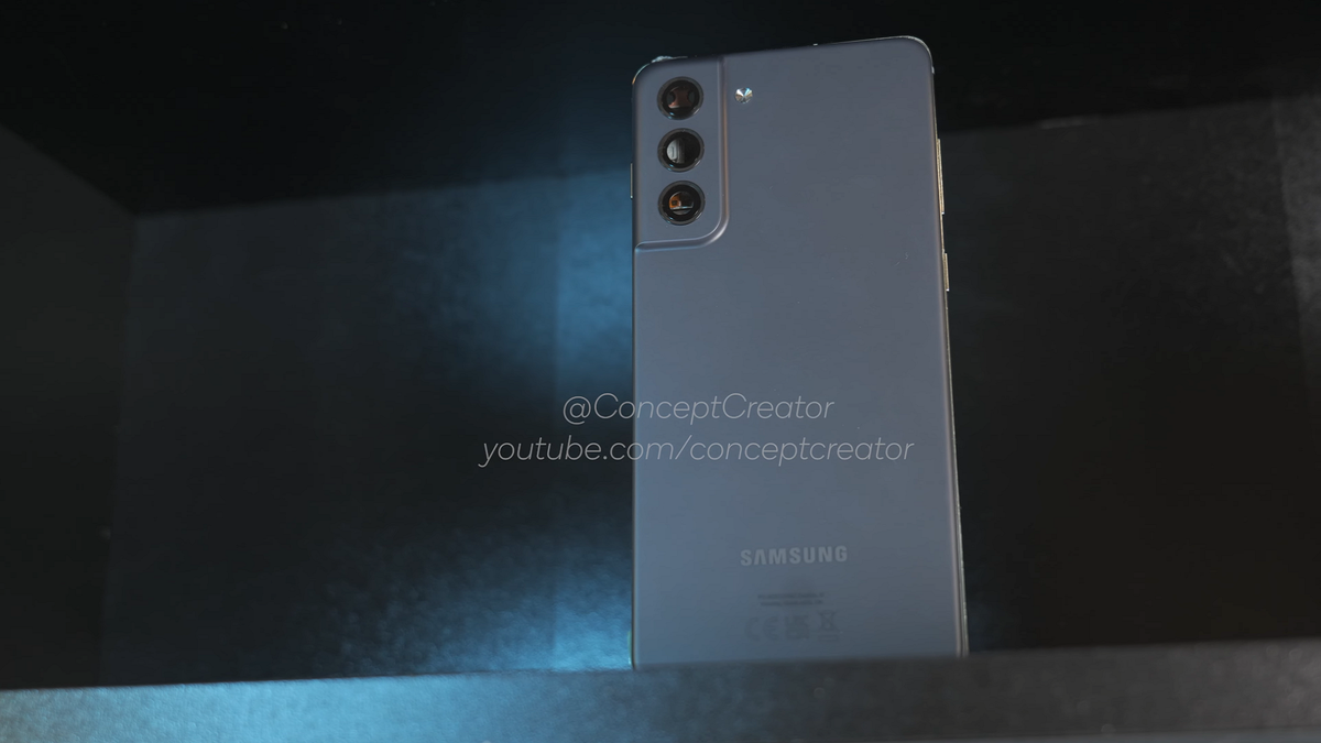 Screengran from Concept Creator&#039;s video showing off back panel of Samsung Galaxy S21 FE