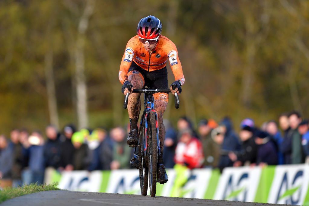 COL DU VAM DRENTHE NETHERLANDS NOVEMBER 07 Lars Van Der Haar of Netherlands during the 19th UEC European Cyclocross Championships 2021 Mens Elite EuroCross21 UECcycling on November 07 2021 in Col du Vam Drenthe Netherlands Photo by Luc ClaessenGetty Images