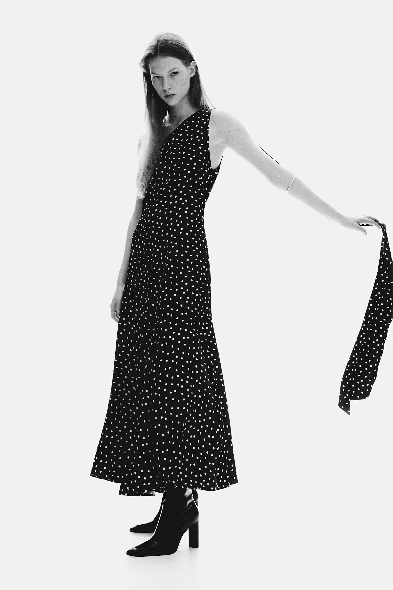 H&amp;amp;M, Scarf-Detail Satin Dress