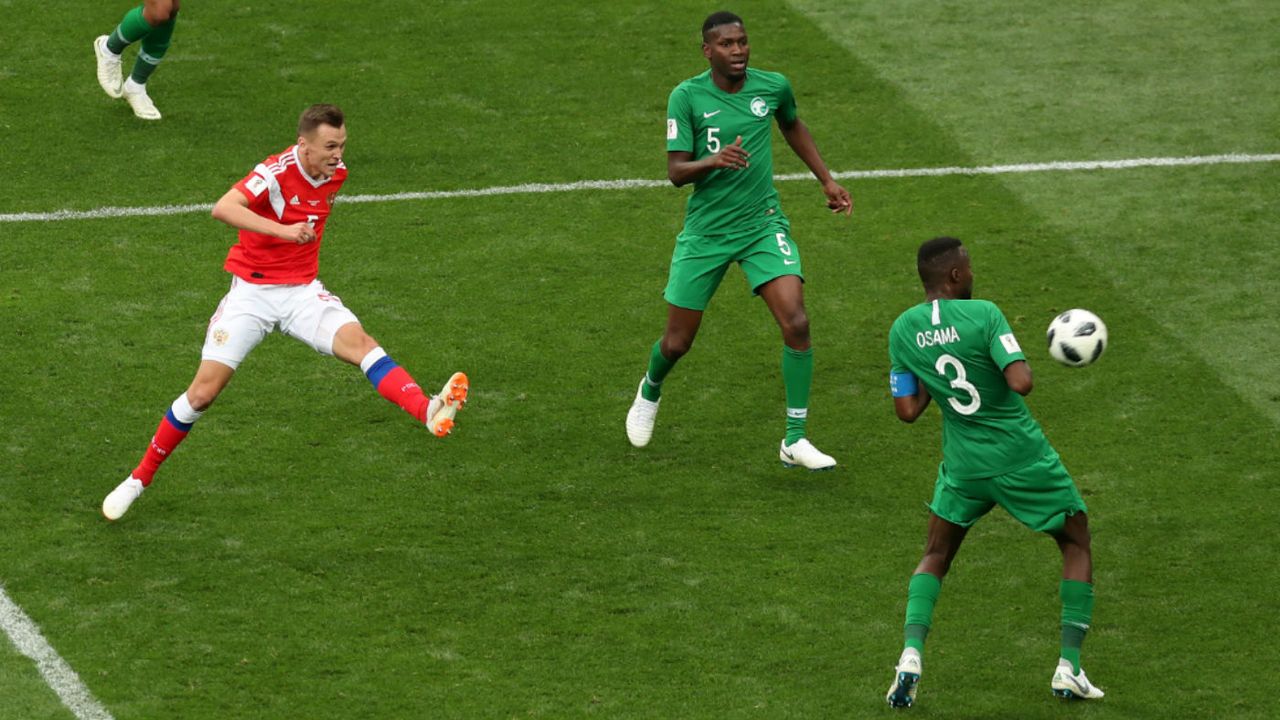 Denis Cheryshev goal Russia vs. Saudi Arabia World Cup