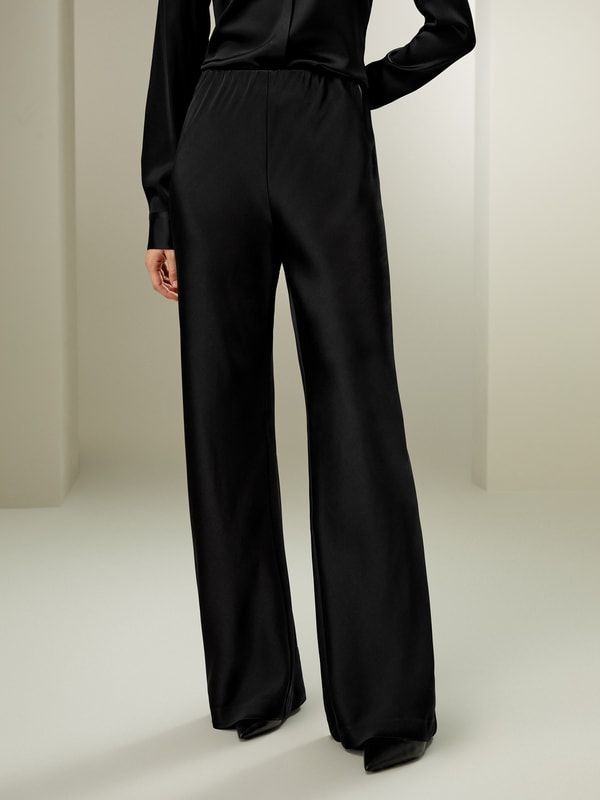 Full Bias Cut Silk Pants