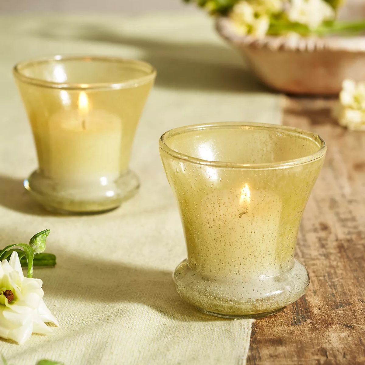 Yellow votives