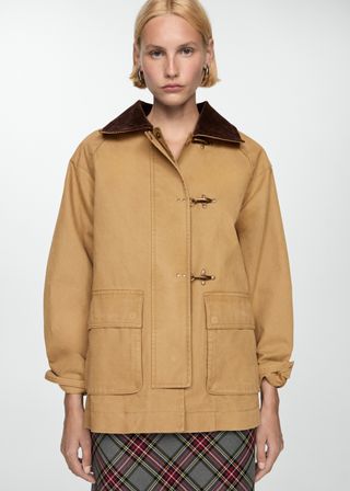 Parka-Jacke aus Baumwolle mit Tasche