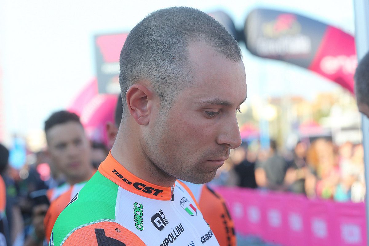 Nicola Ruffoni of Bardiani CSF before he was kicked off the race for an out of competition positive test