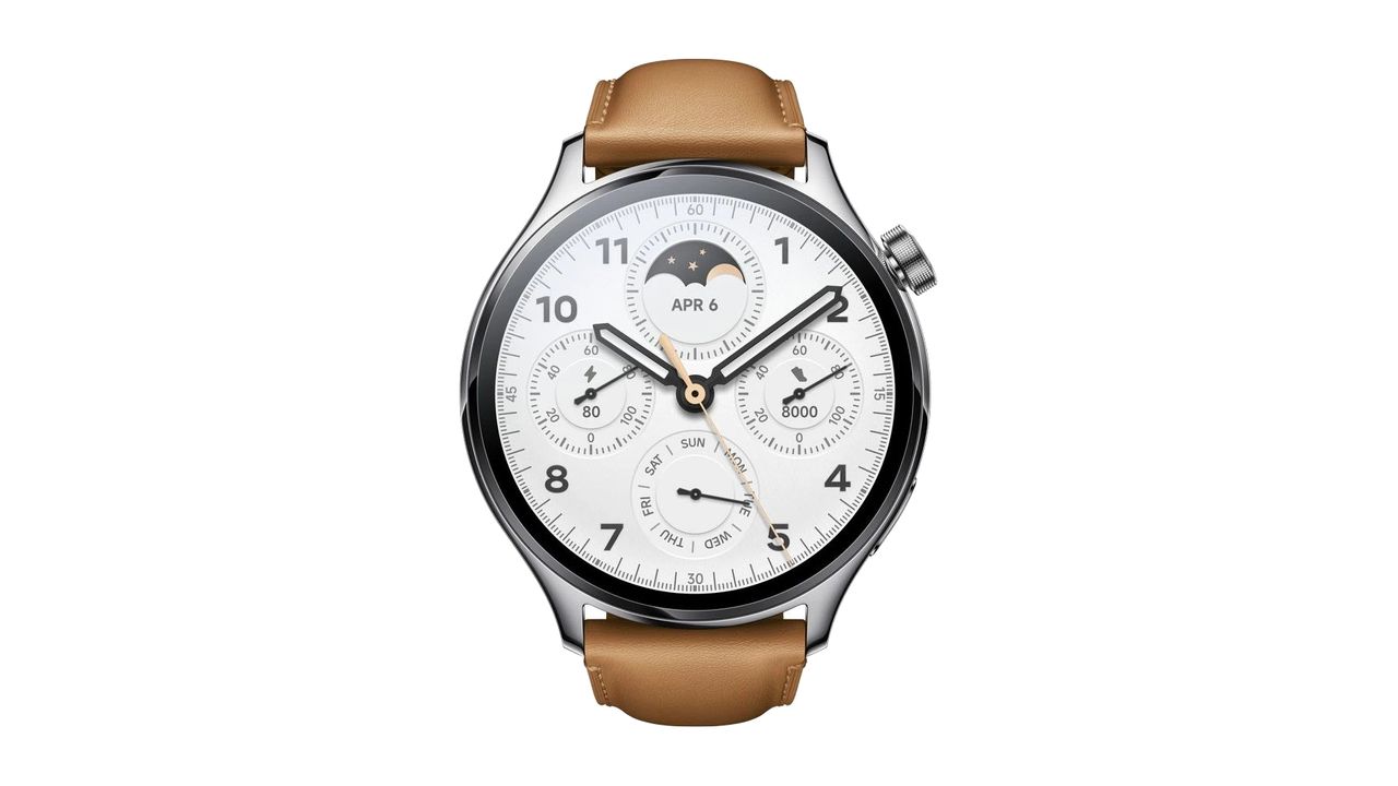 The Xiaomi S1 Pro smartwatch with a moonphase dial