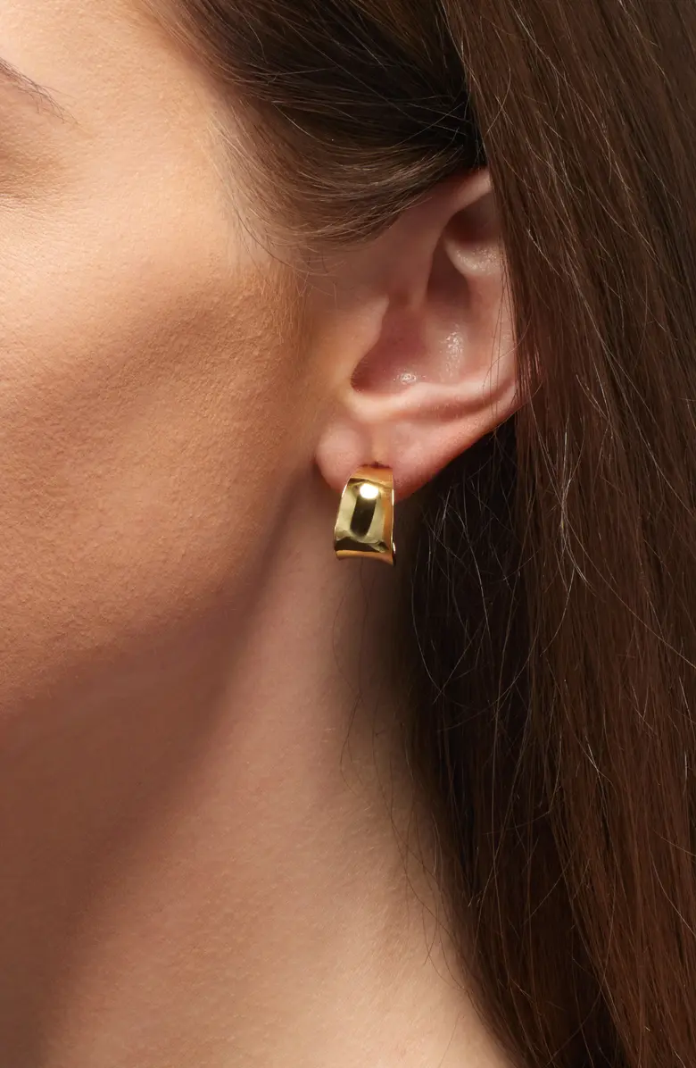 Argento Vivo Sterling Silver, Wide Concave Hoop Earrings