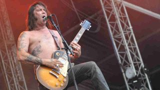 High On Fire’s Matt Pike performing onstage in 2010