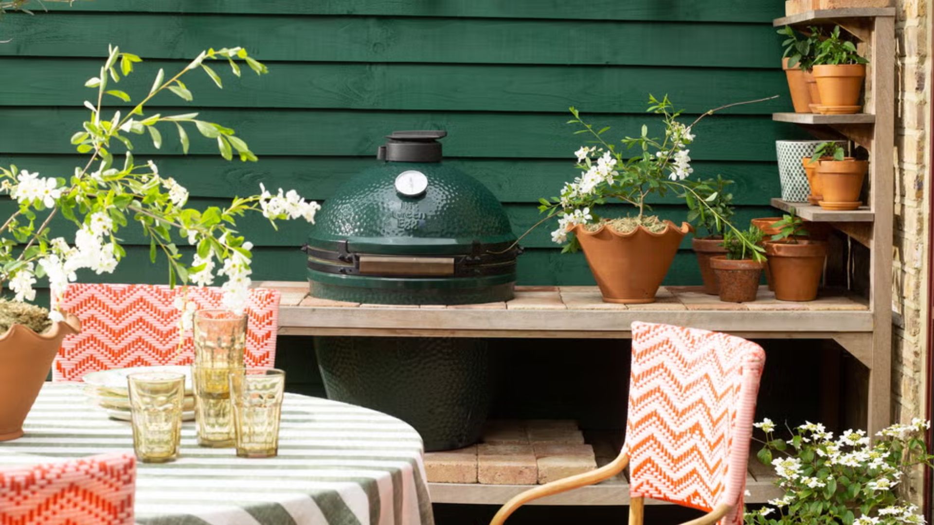 Lidl Ceramic Kamado Grill set up outside