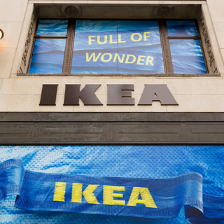 Close-up of the front of Oxford Street IKEA.