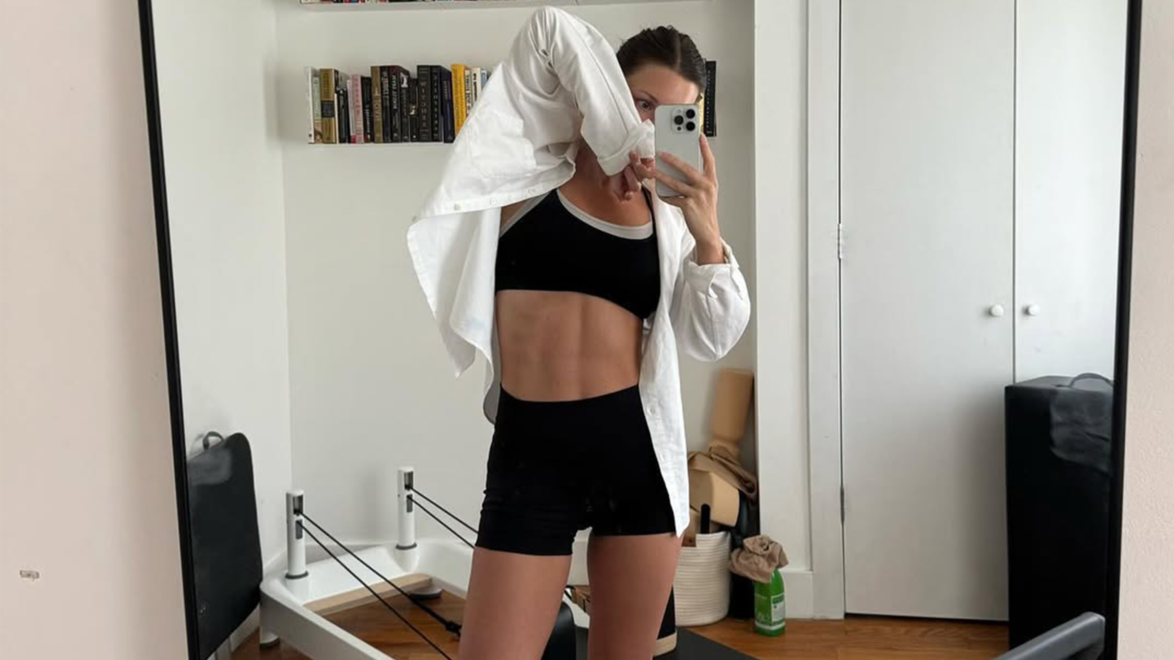 Laura Reilly wearing workout clothes.