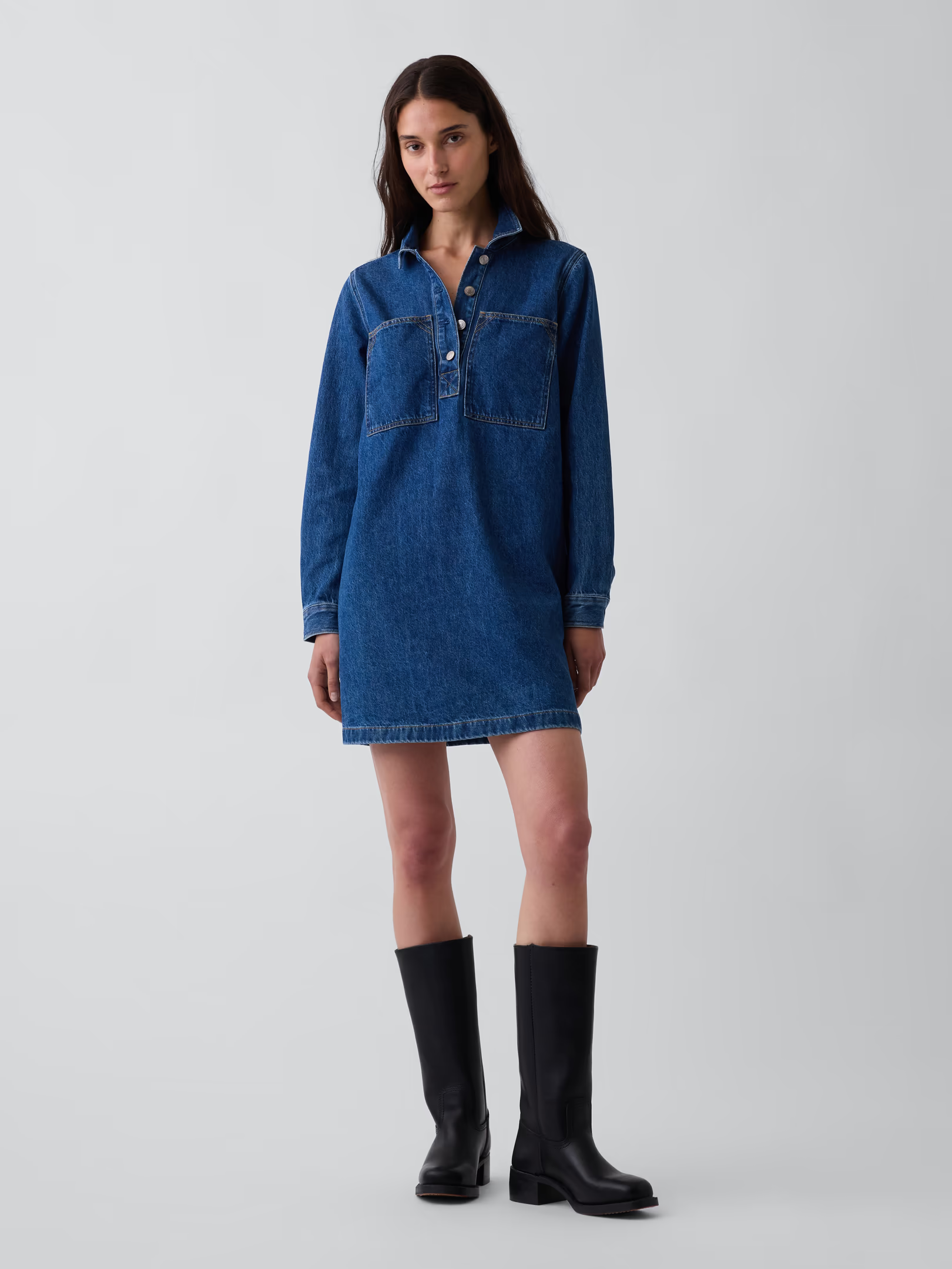 Gap, Denim Mini Shift Dress