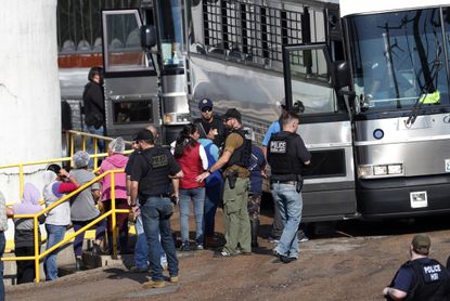 People arrested in an immigration raid in Morton, Mississippi.