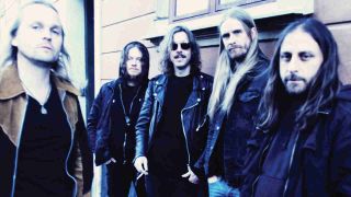 Opeth posing for a phoograph in 2014