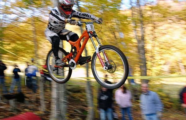 This rider catches some air.