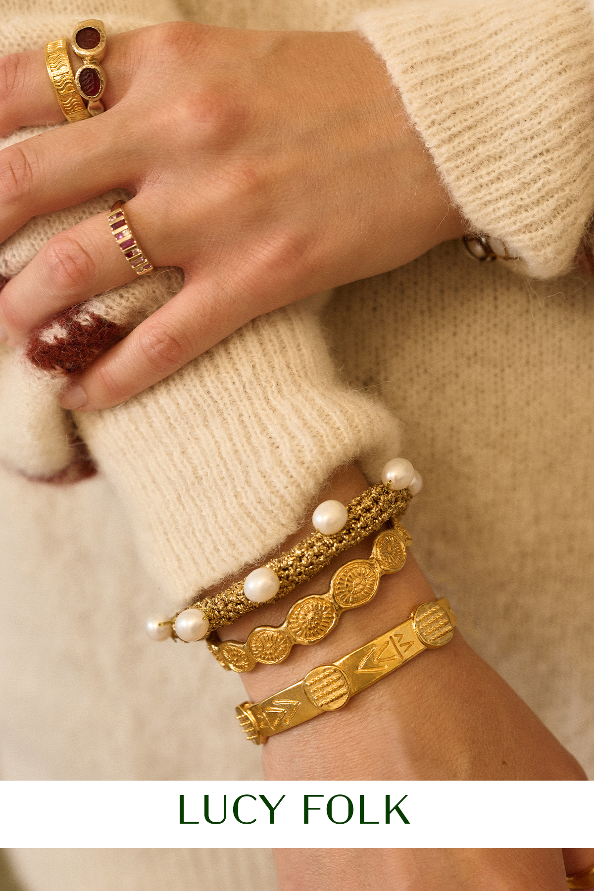 An image of cool girl jewellery brand Lucy Folk.