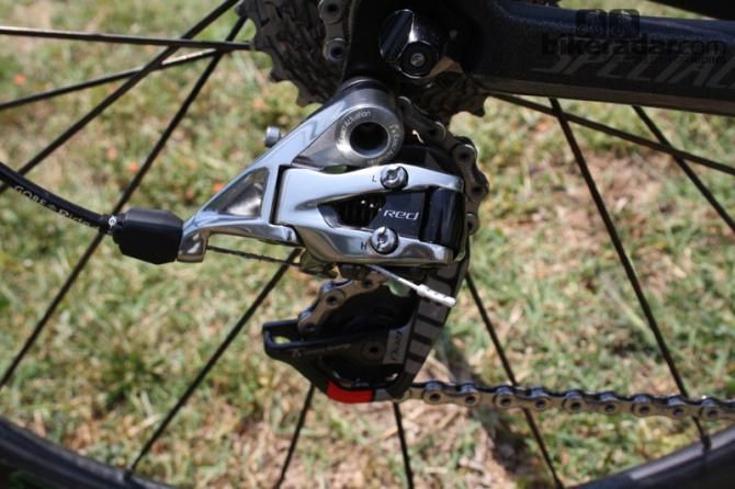 Cavendish is running SRAM&rsquo;s RED groupset with ceramic bearings