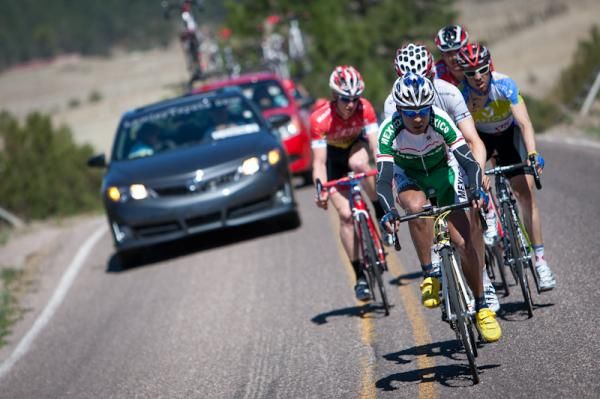 Halfway through the race for the mens break.