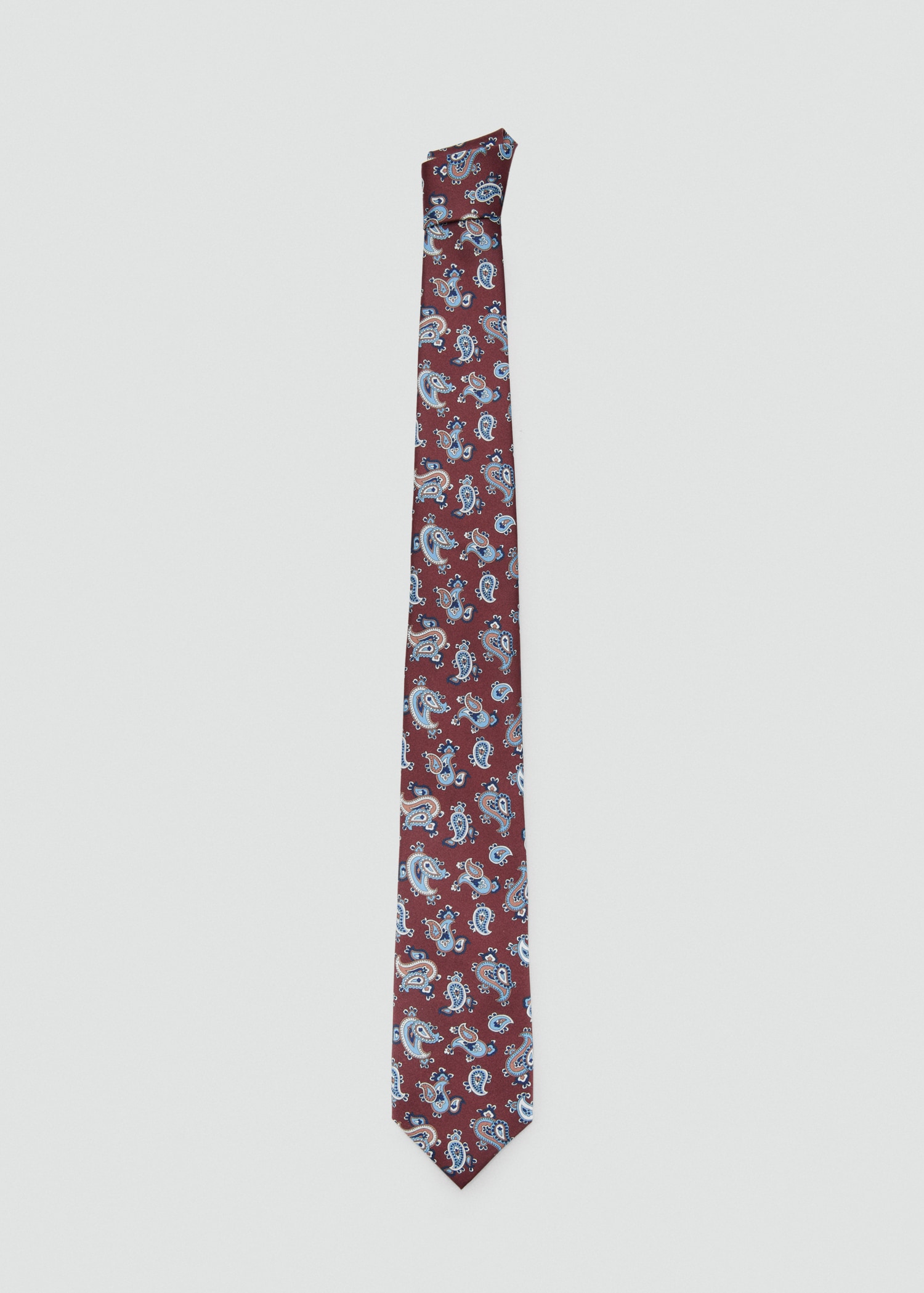 100% Silk Paisley Print Tie - Men | Mango United Kingdom