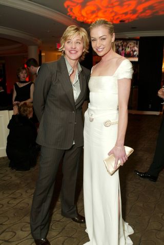 Ellen DeGeneres and Portia de Rossi at the Golden Globes, 2005