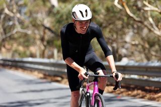 Ronan Teese wins the opening TT stage of the opening race of the ProVelo Super League on Willunga Hill