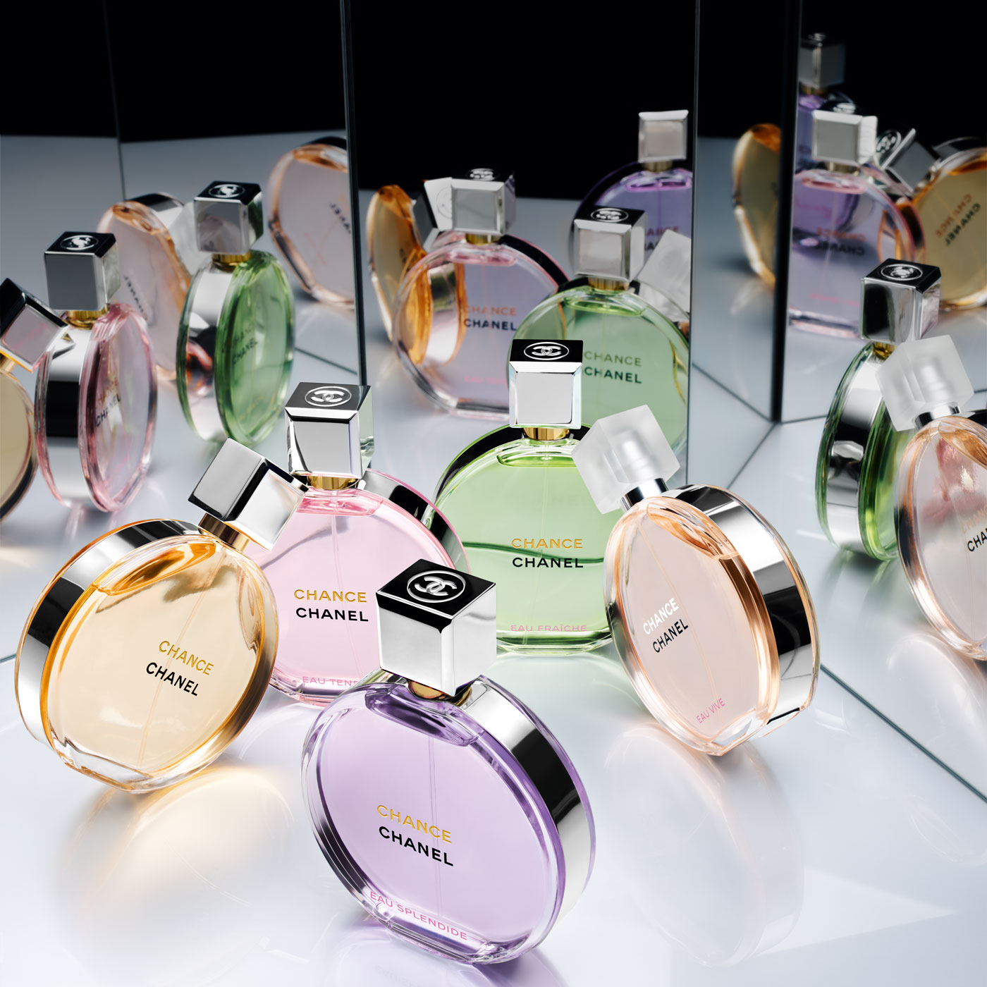 a photo of a collection of perfume bottles
