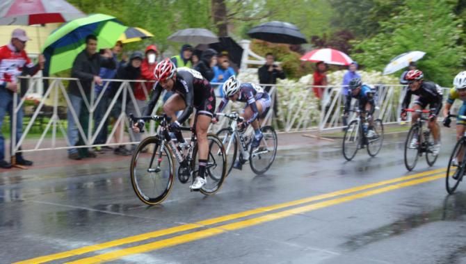 Erica Allar (CARE4Cycling p/b Solomon Corp) crosses the finish line first