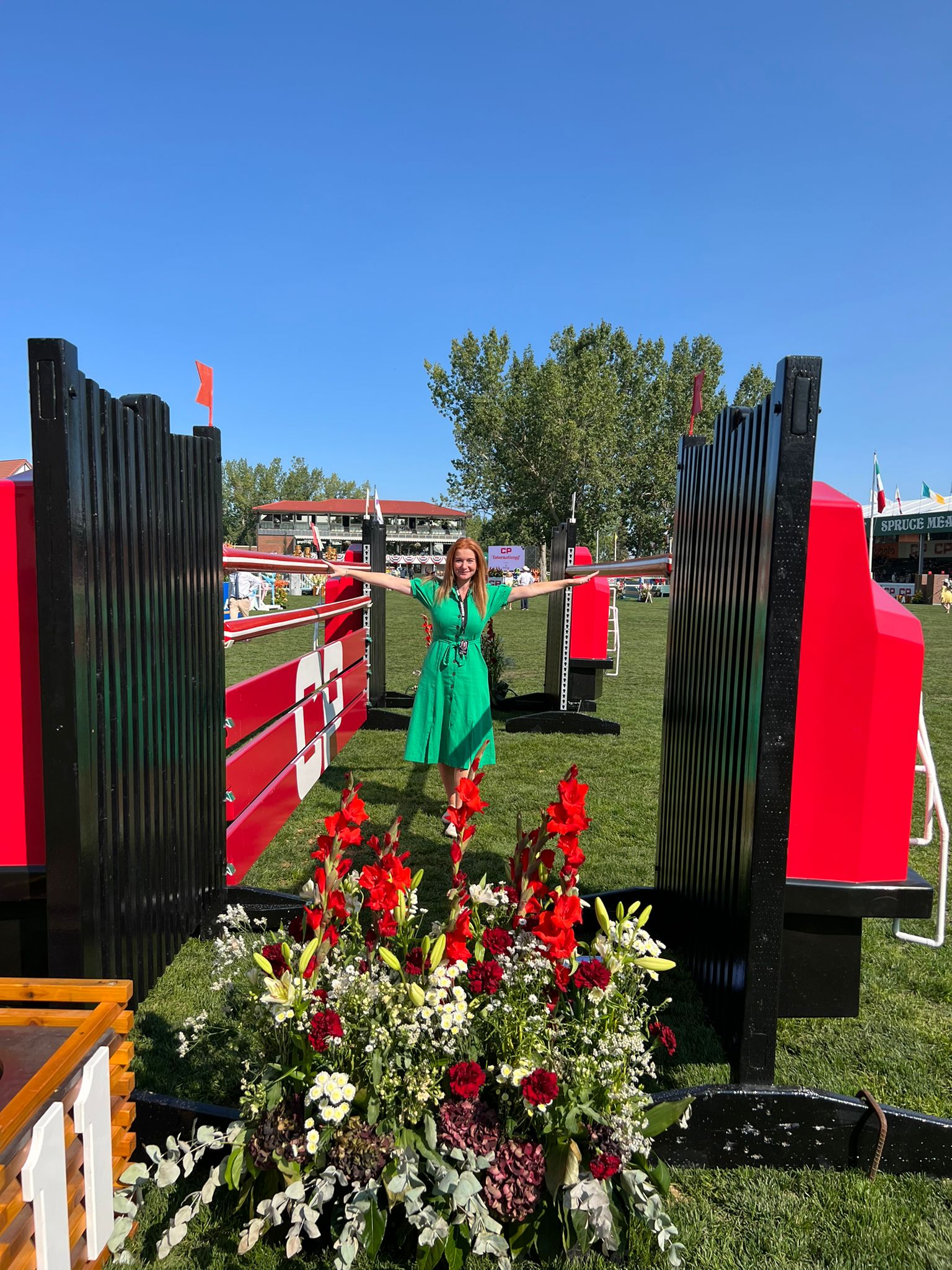 Showjumping fences: the CP jump in the CP International grand prix at Spruce Meadows, Canada