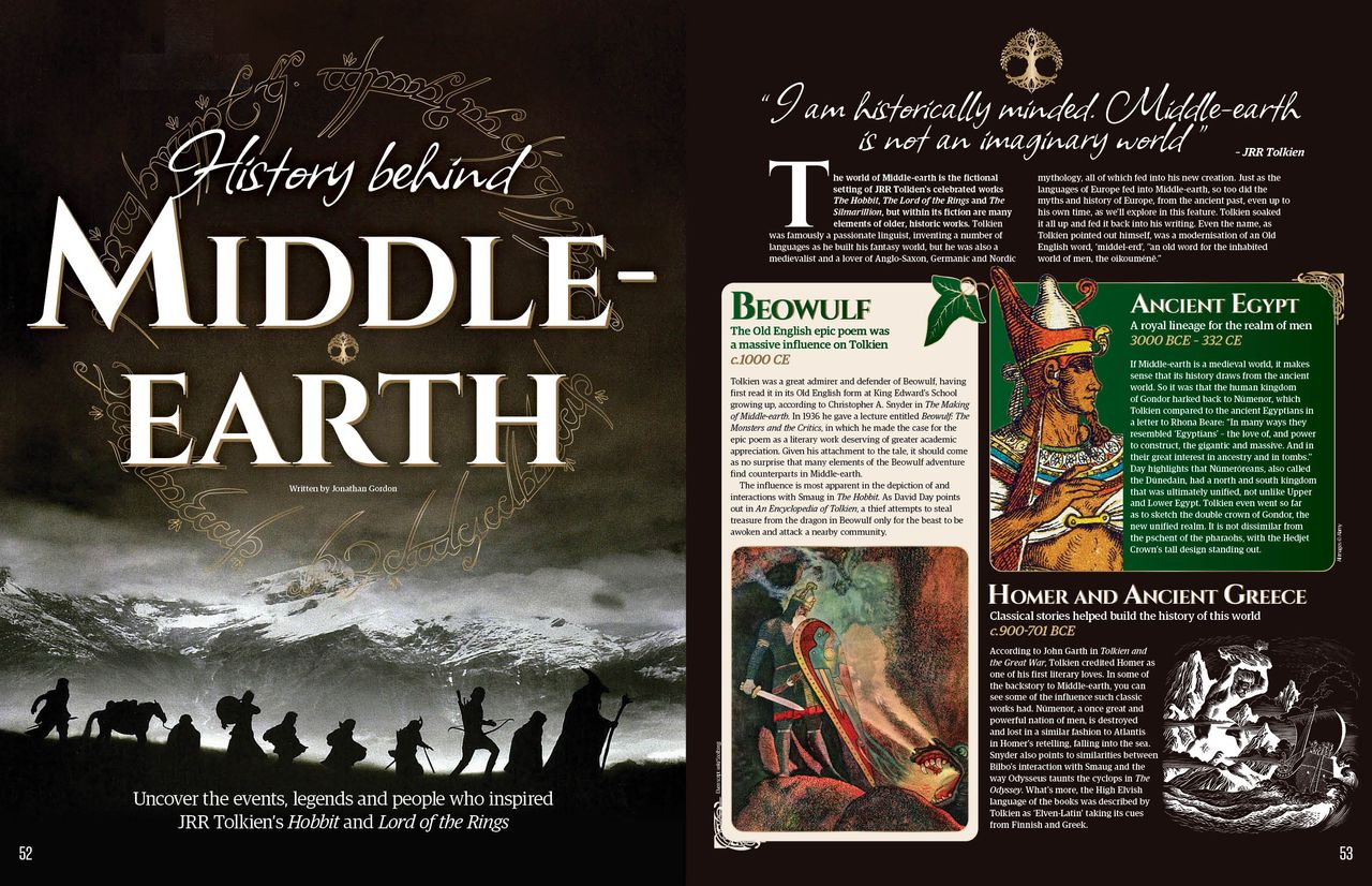 History behind Middle-earth feature spread, All About History 122